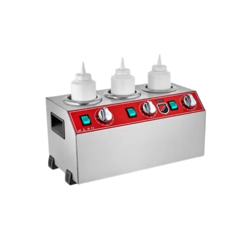 Işıkgaz Silverinox SS-03  Set Üstü 3 Gözlü Elektrikli Sıcak Şişe Sosluk